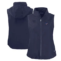 Women's Cutter & Buck  Navy Houston Texans  Americana Charter Eco Recycled Full-Zip Vest