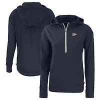 Women's Cutter & Buck  Navy Kansas City Chiefs  Daybreak Eco Recycled Half-Zip Hoodie