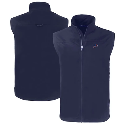 Men's Cutter & Buck Navy Detroit Lions Big & Tall Americana Charter Eco Full-Zip Vest