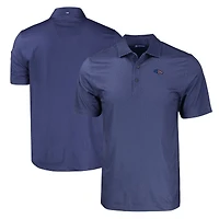 Men's Cutter & Buck Navy Denver Broncos Big & Tall Americana Pike Eco Tonal Geo Print Stretch Recycled Polo