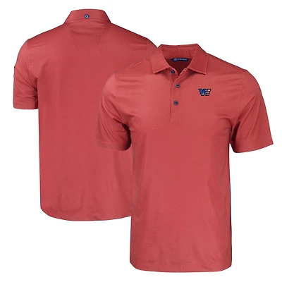 Men's Cutter & Buck Red Washington Commanders Big & Tall Americana Pike Eco Tonal Geo Print Stretch Recycled Polo