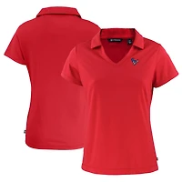 Women's Cutter & Buck  Red Houston Texans  Daybreak Eco Recycled V-neck Polo