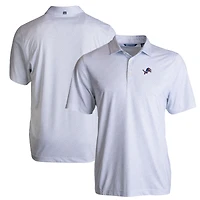 Men's Cutter & Buck White Detroit Lions  Americana Pike Eco Pebble Print Stretch Recycled Polo