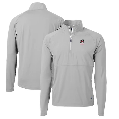 Men's Cutter & Buck Georgia Bulldogs Alumni Logo Adapt DryTec Eco Knit Hybrid Recycled Quarter-Zip Pullover Top