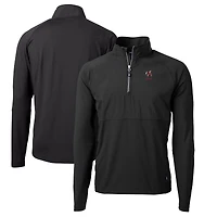 Men's Cutter & Buck Georgia Bulldogs Alumni Logo Adapt DryTec Eco Knit Hybrid Recycled Quarter-Zip Pullover Top