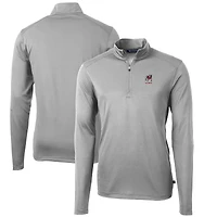 Men's Cutter & Buck Georgia Bulldogs Alumni Logo Virtue Eco Pique Recycled Quarter-Zip Pullover Jacket