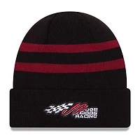 Men's New Era  Black/Cardinal Joe Gibbs Racing Cuffed Knit Hat