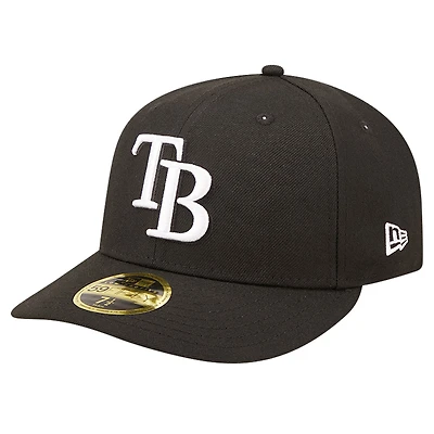 Men's New Era Black Tampa Bay Rays Low Profile 59FIFTY Fitted Hat