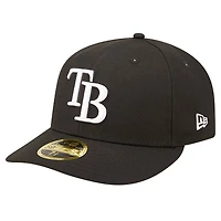 Men's New Era Black Tampa Bay Rays Low Profile 59FIFTY Fitted Hat