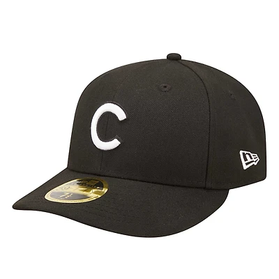 Men's New Era Black Chicago Cubs Low Profile 59FIFTY Fitted Hat