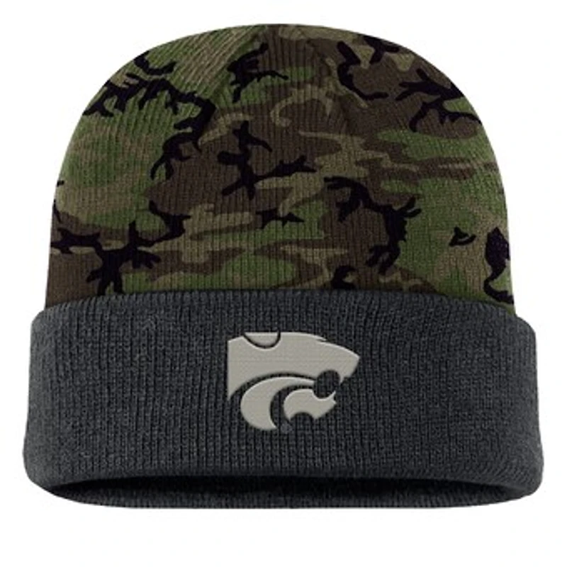 Men's Nike  Camo Kansas State Wildcats Military Appreciation Cuffed Knit Hat