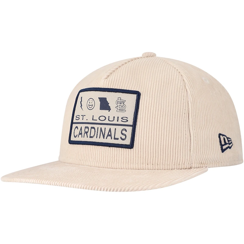 Men's New Era Khaki St. Louis Cardinals Summer Essential Golfer Snapback Hat