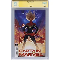 Brie Larson Captain Marvel Autographed #1 Comic Book - Signed in Blue Ink - CBCS AUTO 10