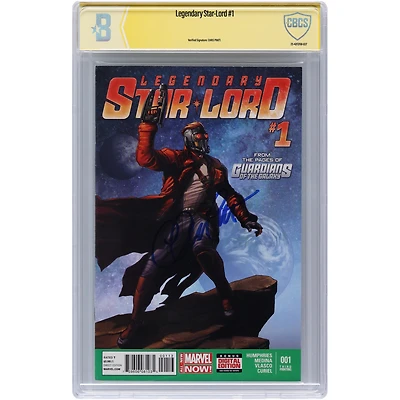 Chris Pratt Guardians of the Galaxy Autographed Legendary Star-Lord #1 Comic Book - Signed in Blue Ink - CBCS