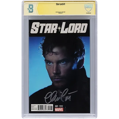 Chris Pratt Guardians of the Galaxy Autographed Star-Lord #1 Comic Book - Signed in Blue Ink - CBCS AUTO 10