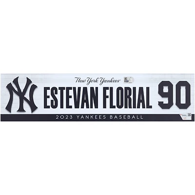 Estevan Florial New York Yankees Player-Issued #90 Nameplate from the 2023 MLB Season