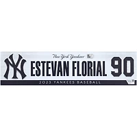 Estevan Florial New York Yankees Player-Issued #90 Nameplate from the 2023 MLB Season