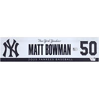 Matt Bowman New York Yankees Player-Issued #50 Nameplate from the 2023 MLB Season