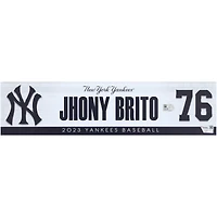 Jhony Brito New York Yankees Player-Issued #76 Nameplate from the 2023 MLB Season