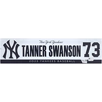 Tanner Swanson New York Yankees Player-Issued #73 Nameplate from the 2023 MLB Season