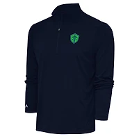Men's Antigua Navy Seattle Sounders FC Tribute Quarter-Zip Pullover Top