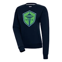 Women's Antigua Navy Seattle Sounders FC Victory Crewneck Pullover Sweatshirt