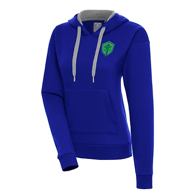 Women's Antigua Royal Seattle Sounders FC Victory Pullover Hoodie