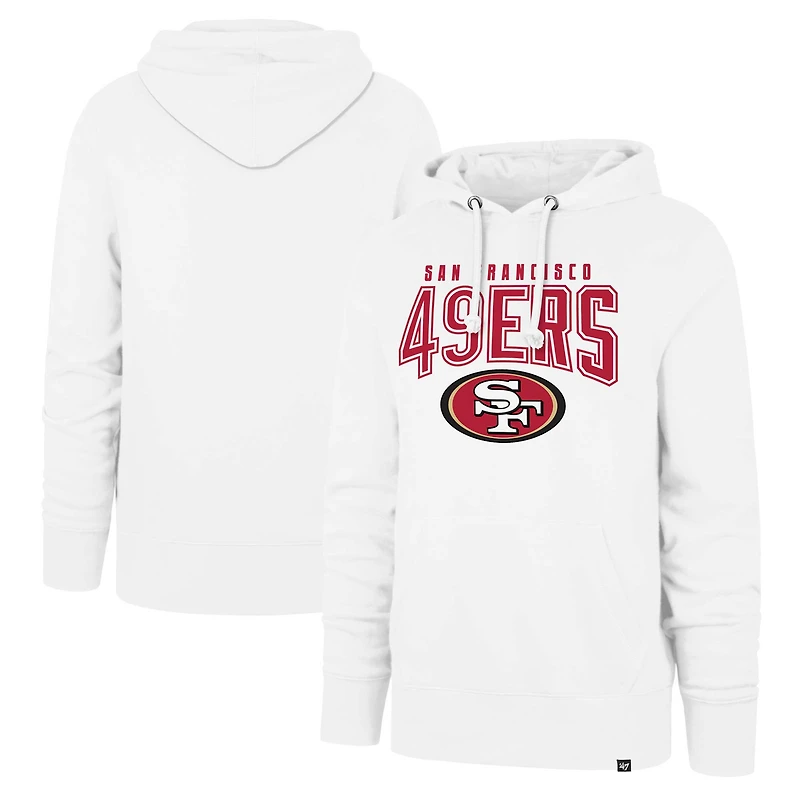 Men's '47 White San Francisco 49ers Elements Arch Headline Pullover Hoodie