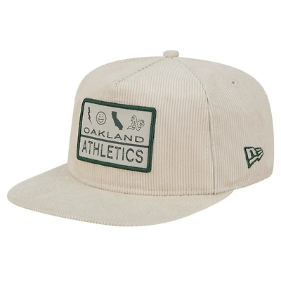 Men's New Era Khaki Athletics Summer Essential Golfer Snapback Hat