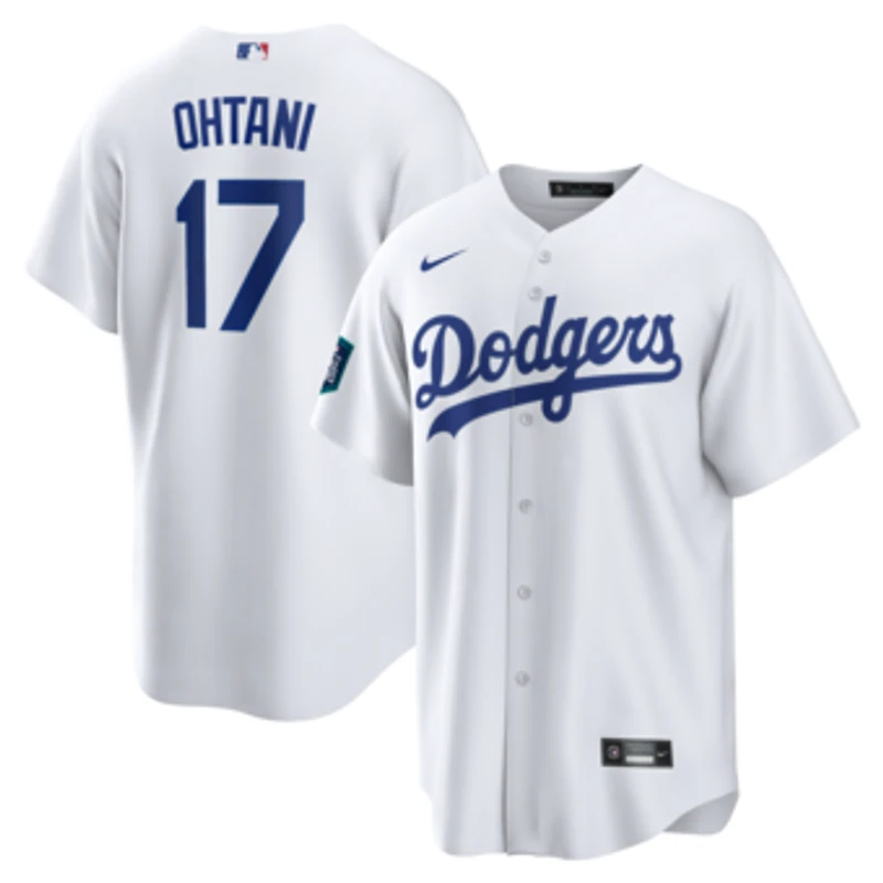 Men's Nike Shohei Ohtani White Los Angeles Dodgers 2024 MLB World Tour Patch Home Replica Jersey