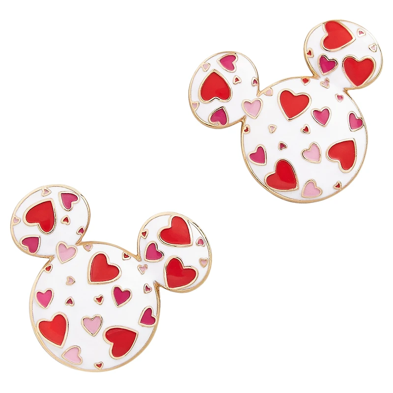 BaubleBar White Mickey Mouse Mixed Hearts Earrings