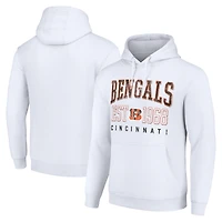 Unisex Starter White Cincinnati Bengals Throwback Logo Pullover Hoodie