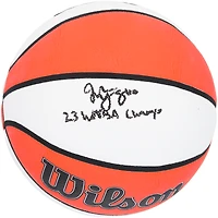 Jackie Young Las Vegas Aces Autogrpahed Wilson WNBA Authentic Series Indoor/Outdoor Basketball with "23 WNBA Champ" Inscription