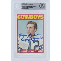Roger Staubach Dallas Cowboys Autographed 1972 Topps #200 Beckett Fanatics Witnessed Authenticated Rookie Card with "Captain America" Inscription