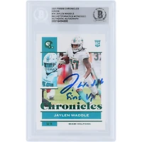 Jaylen Waddle Miami Dolphins Autographed 2021 Panini Chronicles #76 Beckett Fanatics Witnessed Authenticated Rookie Card with "Fins Up" Inscription