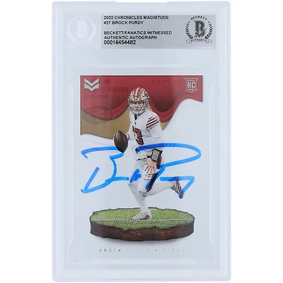 Brock Purdy San Francisco 49ers Autographed 2022 Panini Chronicles Magnitude #MAG-27 Beckett Fanatics Witnessed Authenticated Rookie Card