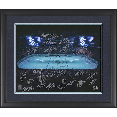 Seattle Kraken Autographed Framed 16" x 20" Opening Night Rink Photograph with 25 Signatures - Limited Edition of 99
