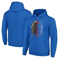 Unisex Starter Royal Buffalo Bills Half Helmet Logo Pullover Hoodie