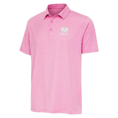 Men's Antigua Pink Green Bay Packers Par 3 Polo