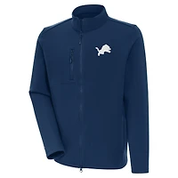 Men's Antigua Navy Detroit Lions Objection Full-Zip Jacket