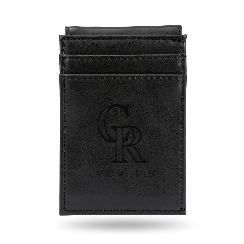 Black Colorado Rockies Front Pocket Wallet