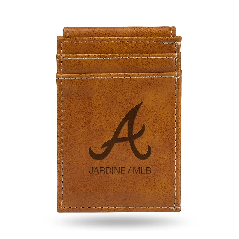 Brown Atlanta Braves Front Pocket Wallet