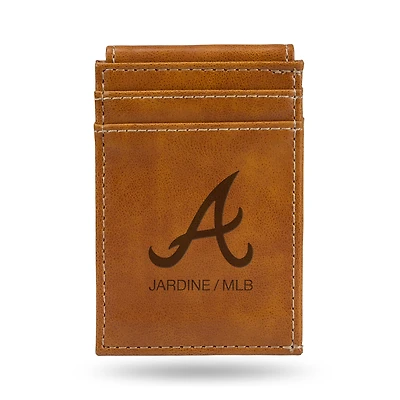 Brown Atlanta Braves Front Pocket Wallet