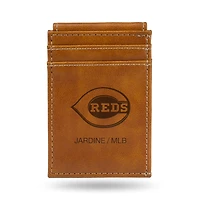 Brown Cincinnati Reds Front Pocket Wallet