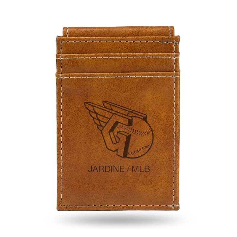 Brown Cleveland Guardians Front Pocket Wallet