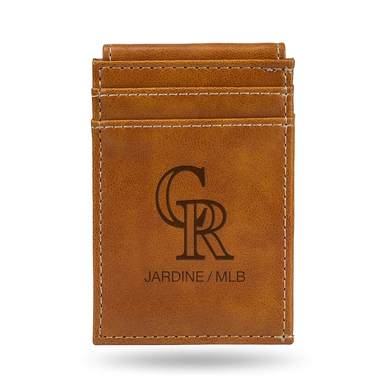 Brown Colorado Rockies Front Pocket Wallet