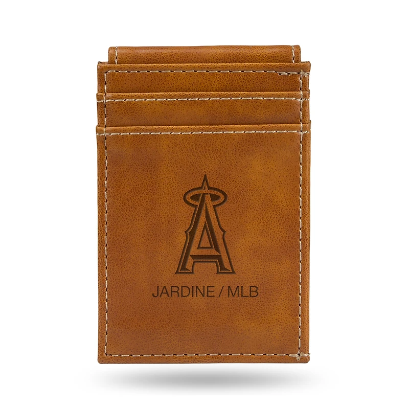 Brown Los Angeles Angels Front Pocket Wallet