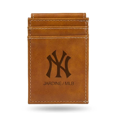 Brown New York Yankees Front Pocket Wallet