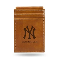 Brown New York Yankees Front Pocket Wallet