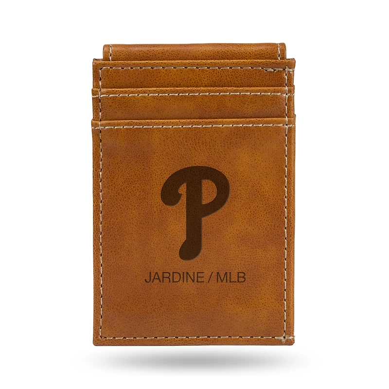 Brown Philadelphia Phillies Front Pocket Wallet